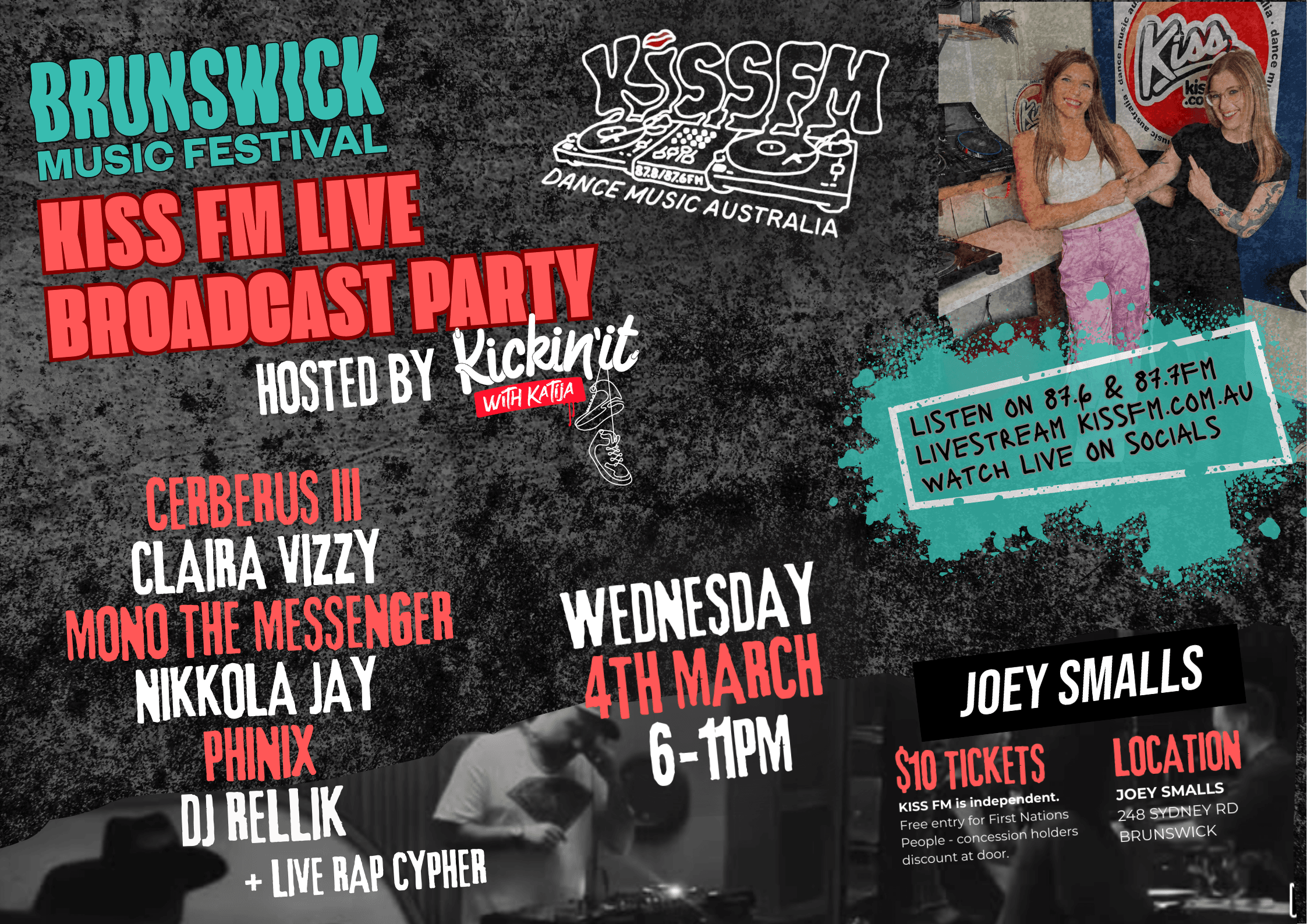 Kiss FM’s Kickin’ It With Katija performing at Brunswick Music Festival 2026