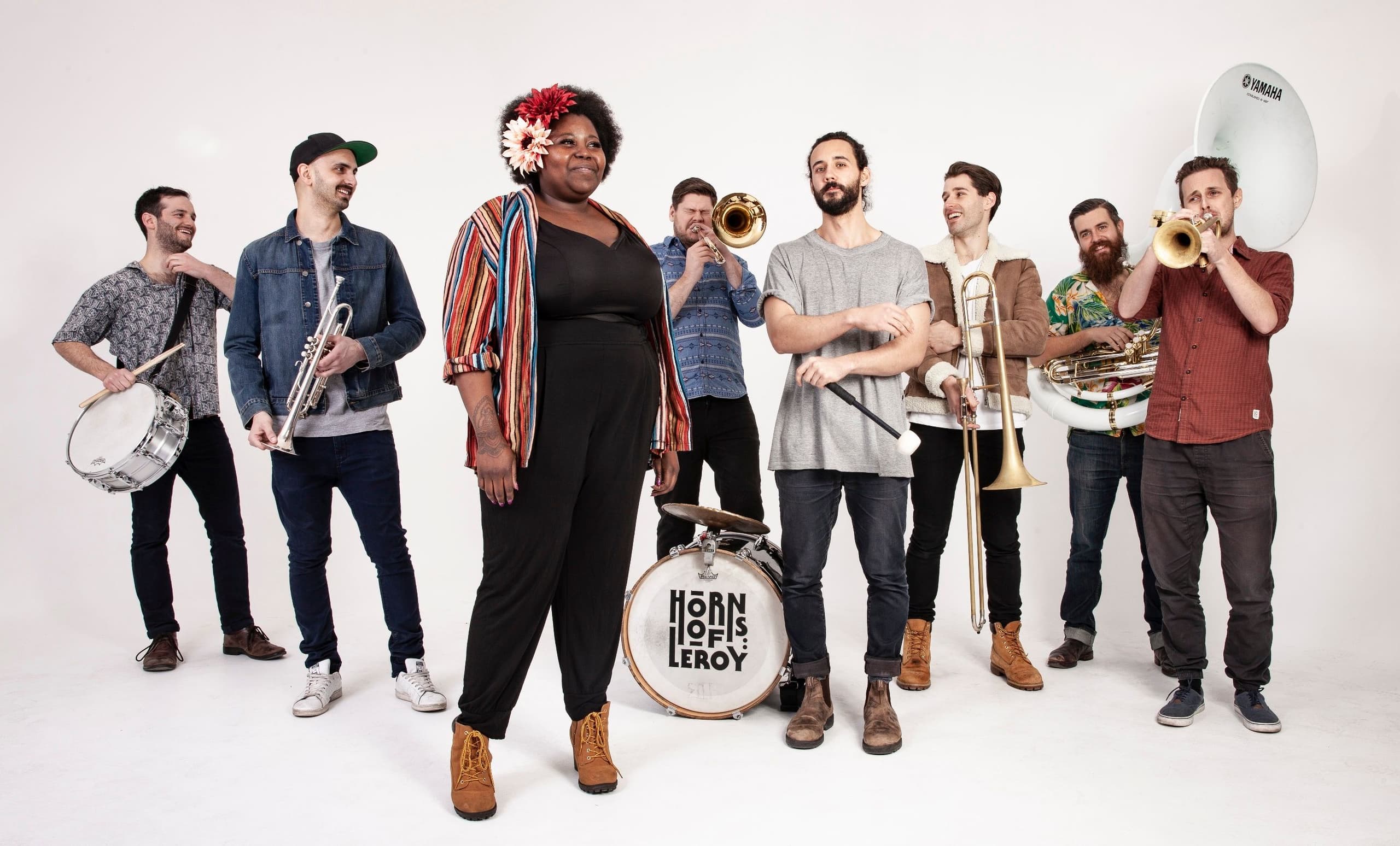 Horns of Leroy performing at Brunswick Music Festival 2026